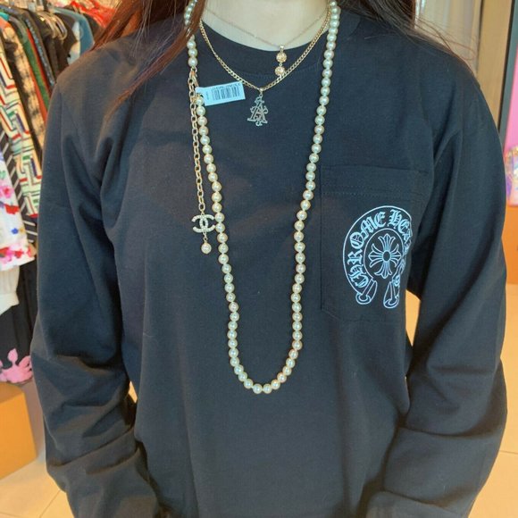 12P Logo Faux Pearl Chain Belt/Necklace - Picture 8 of 8